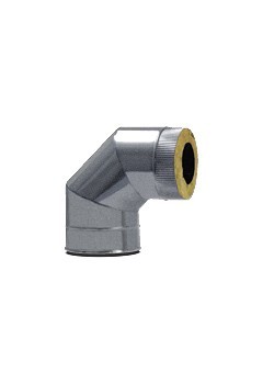 Сэндвич-колено 90° (439/0,8мм+нерж,) ф130x200 мм К