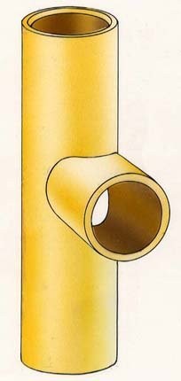 Тройник 90° d=160 mm для подключения