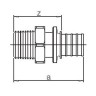 Переходник Rehau Rautitan MX с наружной резьбой 16-R 3/4